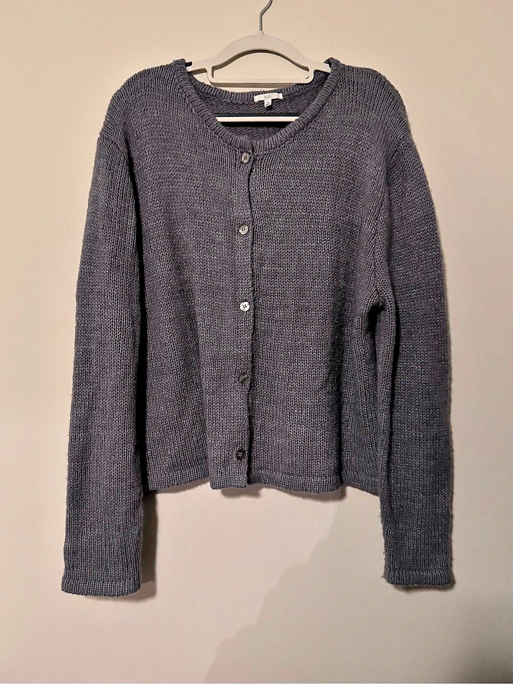 NIA Ariana Cardigan Gray Knit Size L/XL